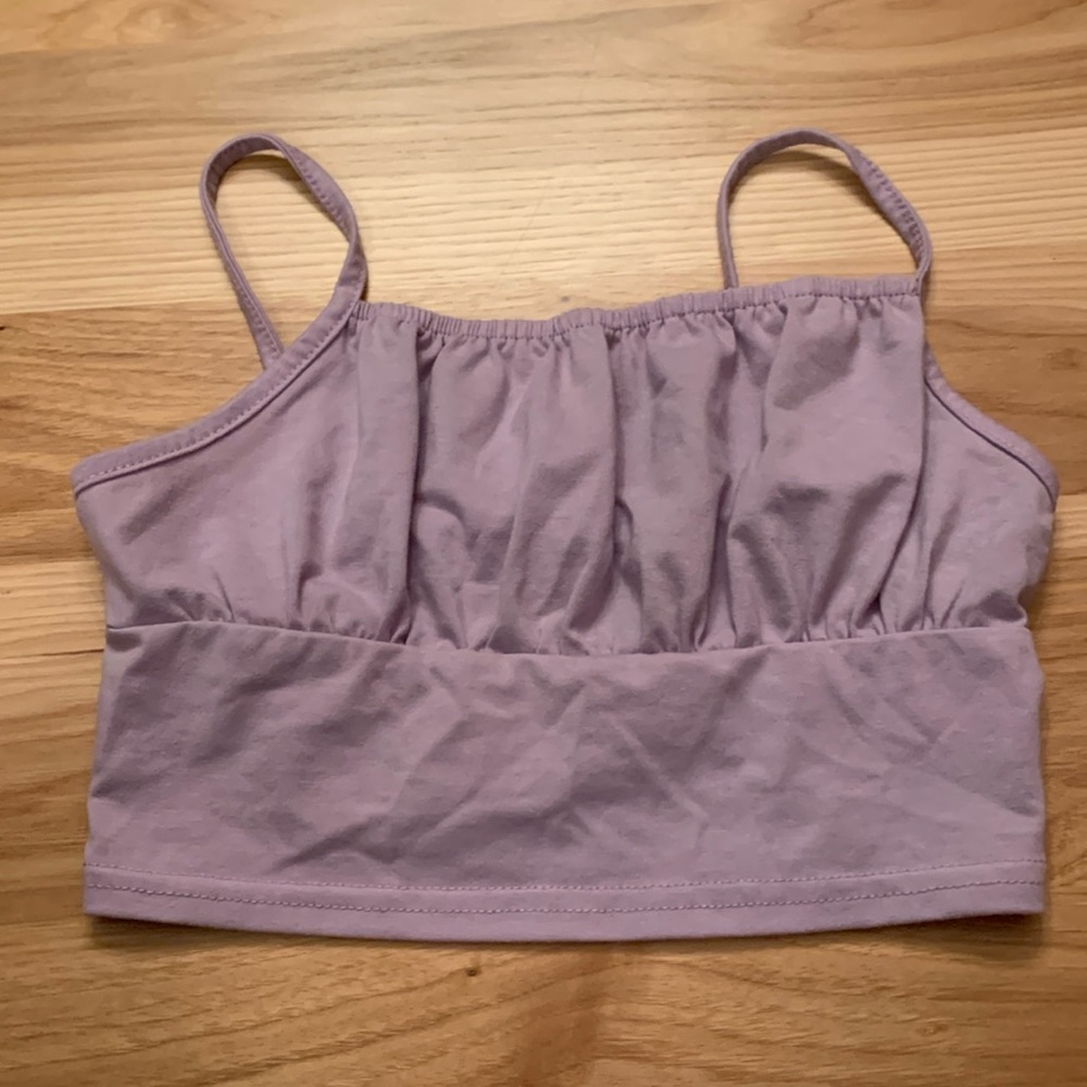SMOKE FREE HOUSEHOLD. Girls purple cami top.